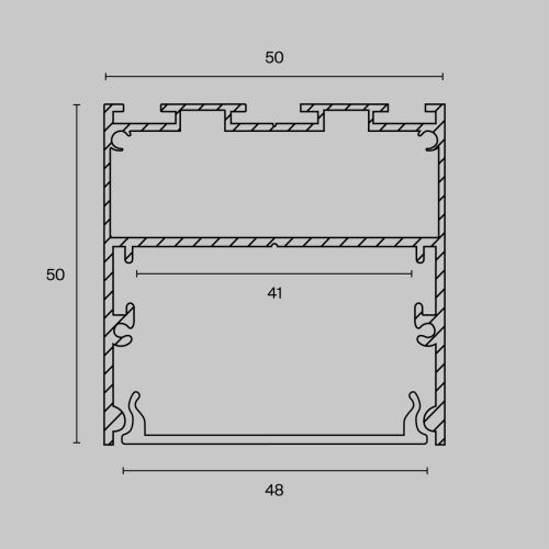 Алюминиевый профиль накладной Maytoni Led Strip ALM-5050-S-2M - фото 3