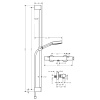 Душевой гарнитур Hansgrohe Pulsify 24261670 настенный цвет черный с термостатом