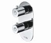 Смеситель для ванны и душа Wasserkraft Berkel 4800 4833 Thermo встраиваемый в стену хром с термостатом