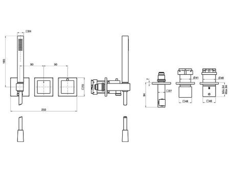 Смеситель для душа Fima Carlo Frattini F3149WX9CR настенный хром