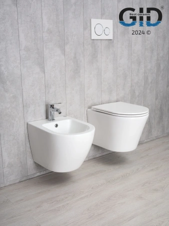Унитаз подвесной Gid Cortado 62235Y белый с сиденьем микролифт безободковый смыв торнадо
