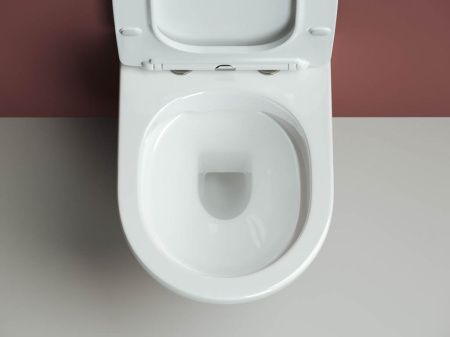 Унитаз подвесной Ceramica Nova FORMA CN3009 белый с сиденьем микролифт безободковый душевой смыв