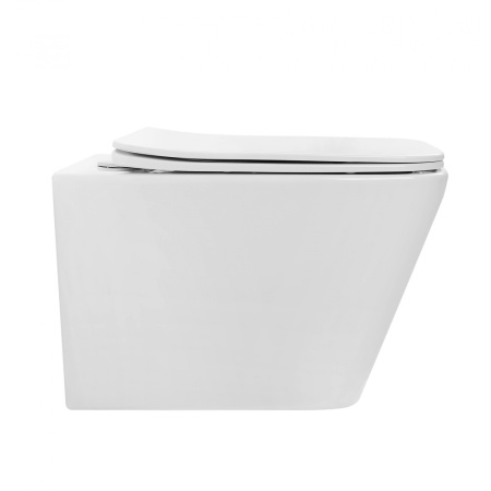 Унитаз подвесной Abber Rechteck AC1201T белый с сиденьем микролифт безободковый смыв торнадо