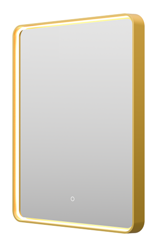Зеркало в ванную Brevita Mercury MER-Rett6-060/80-gold 60x80 - фото 4