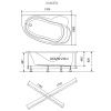 Ванна акриловая Тритон Изабель Щ0000048746 170х100 пристенная асимметричная без каркаса