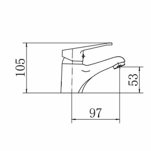 Смеситель Fashun A1013 на раковину хром - фото 3