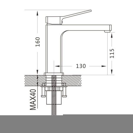 Смеситель Shevanik S9901G на раковину золото