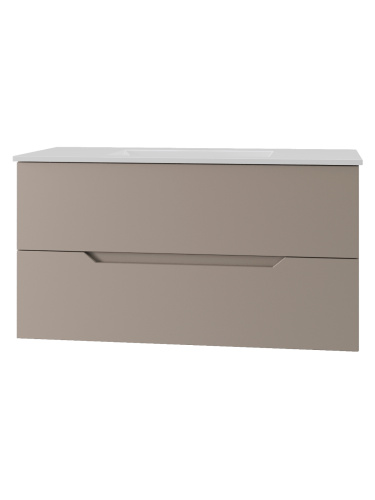 Тумба с раковиной Orange Line Li-100TuL+Ra 101,5х46,5х54,1 - фото 2