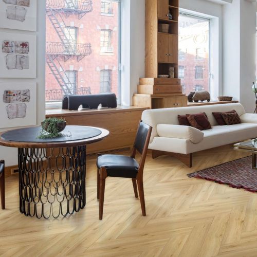 SPC ламинат CronaFloor Herringbone 2.0 Дуб Кан H011 Т092547 толщина 0,45 см 42 класс 640х128 - фото 2