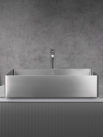 Раковина из нержавеющей стали AltroBagno Solido AltroBagnoSolido001022MtGr 60х40 накладная цвет оружейная сталь