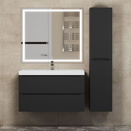 Тумба под раковину Uperwood Tanos 291020233 90х50 подвесная цвет черный