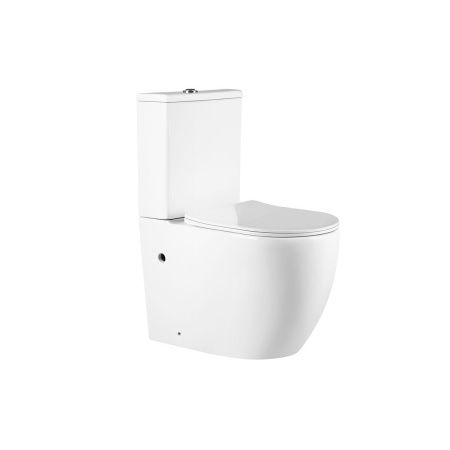 Унитаз напольный с бачком Vincea Evo VT2-34 белый с сиденьем микролифт безободковый душевой смыв