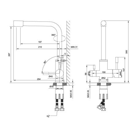 Смеситель для кухни LeMark Expert LM5061GMN на мойку графит