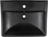 Раковина керамическая Aquanet Ирис 00329247 60х50 полувстраиваемая цвет черный 1 отверстие под смеситель