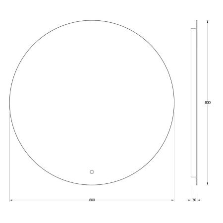 Зеркало с подсветкой Evoform Ledshine BY 2645 80х80 подвесное