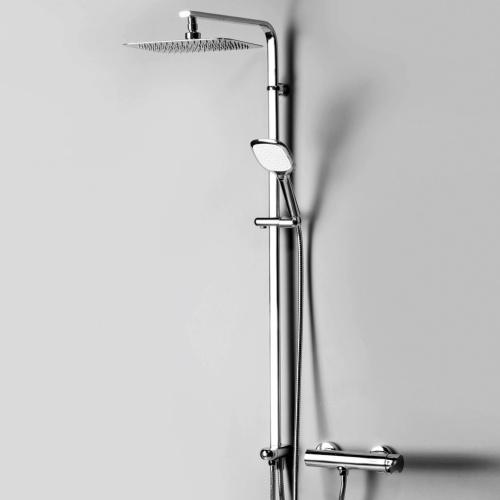 Душевая стойка WasserKRAFT  A042 настенная цвет хром - фото 2