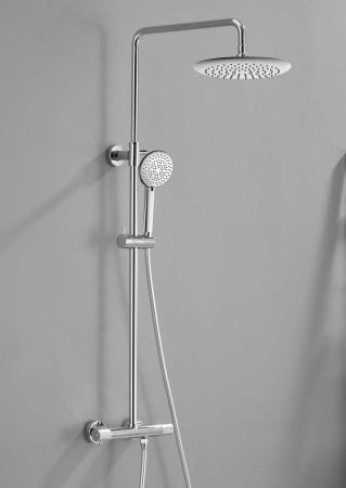 Душевая стойка Vincea Desire VSFS-1D0TCH настенная цвет хром с термостатом