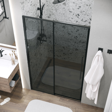 Душевая дверь Grossman Galaxy 100.K33.01.100.21.10 100х195 стекло тонированное профиль черный матовый