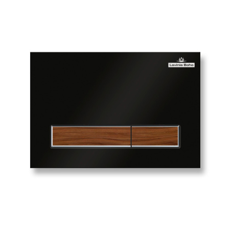 Клавиша смыва механическая Lavinia Boho RelFix 38050602 цвет черный матовый/темное дерево