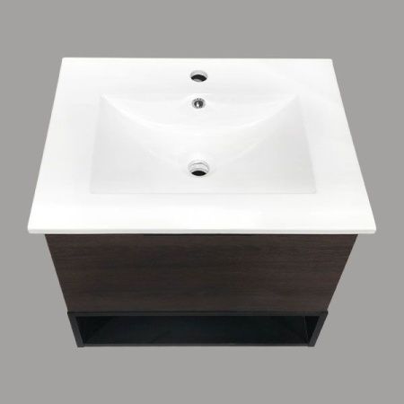 Тумба с раковиной Comforty Франкфурт 00004150530CF 60х50 подвесная цвет коричневый