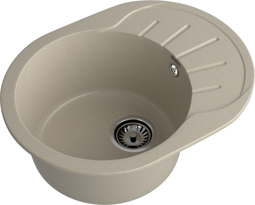 Кухонная мойка Granfest Rondo R-580L топаз 58х45 цвет серый - фото 2