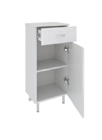 Шкаф-пенал RUNO ЭКОНОМ 00000000110 30х32х87 напольный цвет белый