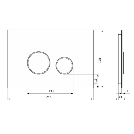 Клавиша смыва механическая Lavinia Boho RelFix 3805004B цвет черный глянцевый/хром