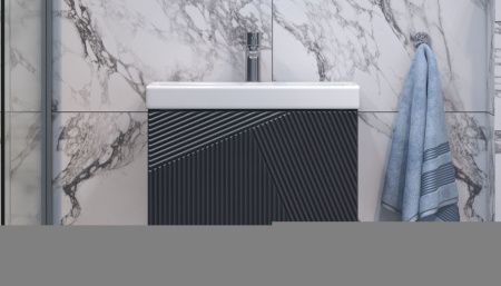 Тумба под раковину Velvex EDGE tp.EDG.9696.60.1Y графит 60х40 подвесная цвет серый