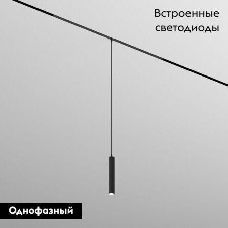 Трековый однофазный светильник Denkirs Simple Spot (Симпле Спот) DK8108-BK
