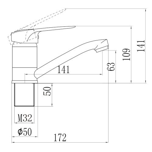 Смеситель для кухни Savol S-T4504 на мойку хром - фото 3