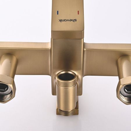 Душевая стойка Shevanik S6136G настенная цвет золото