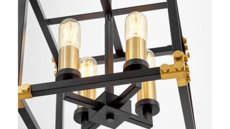 Люстра подвесная Lumina Deco Waldorf (Валдорф) LDP 1140-4 BK+MD