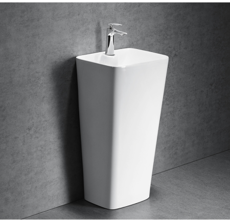 Раковина из сантехнического фарфора Cerutti SPA CT7830 40х40 напольная цвет белый 1 отверстие под смеситель