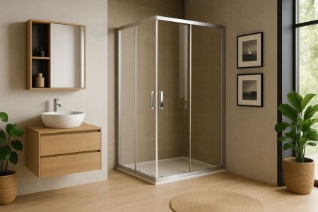 Душевой уголок Royal Bath HPD RB7100HPD-T-ST 100х70 стекло прозрачное профиль сатин без поддона