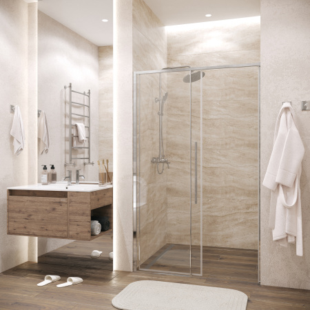 Душевая дверь Grossman Galaxy 100.K33.01.100.10.00 100х195 стекло прозрачное профиль хром глянцевый