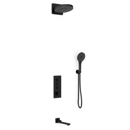 Душевая система Vincea VSFW-433TI1MB встраиваемая в стену цвет черный с термостатом