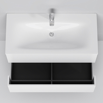 Раковина из сантехнического фарфора Am.Pm Spirit V2.0 M70AWCC1002WG 100х50 встраиваемая цвет белый глянцевый 1 отверстие под смеситель