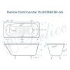Ванна чугунная Delice Continental DLR230613R-AS 170х70 пристенная прямоугольная без ножек с отверстиями под ручки