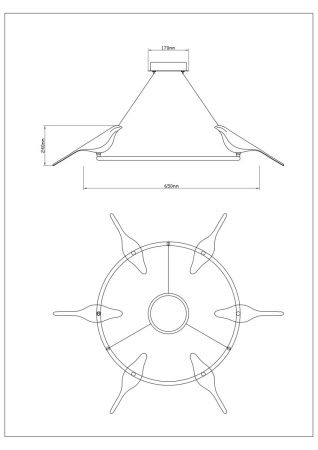 Люстра подвесная Divinare Summer (Суммер) 1188/06 LM-42
