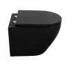 Унитаз подвесной BelBagno COLORATO BB062CHR-MB/BB062SC-MB черный с сиденьем микролифт безободковый каскадный смыв