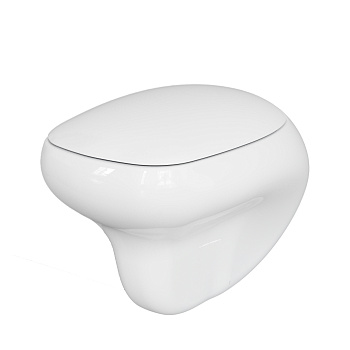 Унитаз подвесной Ambassador Diamond 123T20001R-122T20001 белый глянцевый с сиденьем микролифт каскадный смыв