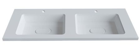 Раковина из искусственного камня Uperwood Modul 2911020342 110х50 полувстраиваемая цвет белый