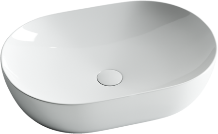 Раковина из сантехнического фарфора Ceramica Nova ELEMENT CN5009 60х40 накладная цвет белый без отверстий под смеситель