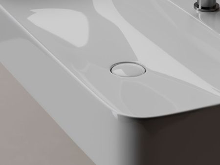 Раковина из сантехнического фарфора Ceramica Nova AURA CN2006 80х50 подвесная цвет белый 1 отверстие под смеситель