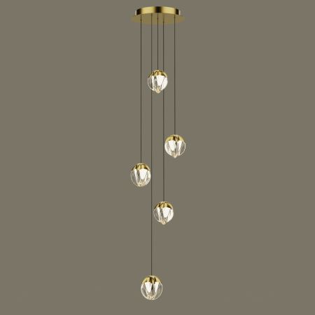 Светильник подвесной Delight Collection MD24001033-5A gold/clear