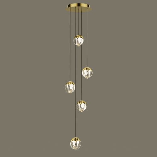 Светильник подвесной Delight Collection MD24001033-5A gold/clear - фото 2