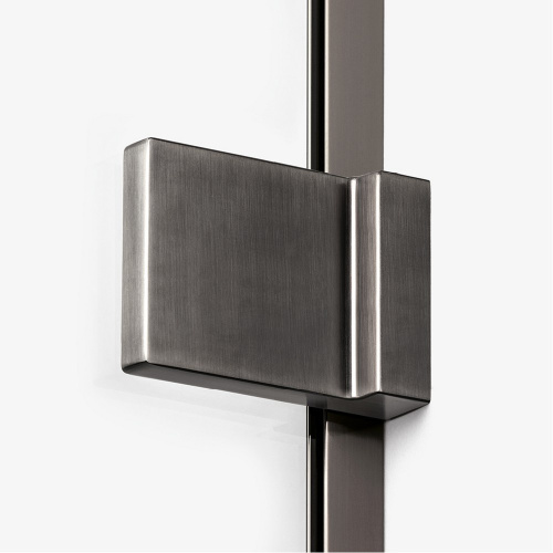 Душевая шторка на ванну New Trendy AVEXA Gunmetal brushed EXK-3519-WP 90х150 стекло прозрачное профиль оружейная сталь - фото 4