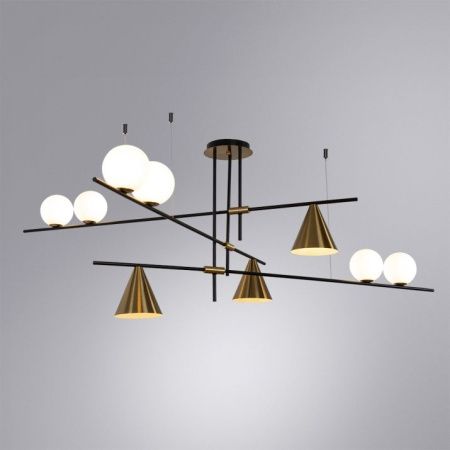 Люстра на штанге Arte Lamp Jacob (Джацоб) A7029PL-9BK