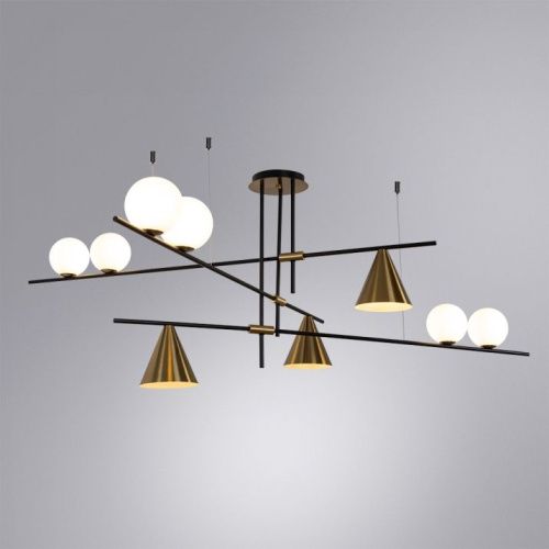 Люстра на штанге Arte Lamp Jacob (Джацоб) A7029PL-9BK - фото 2