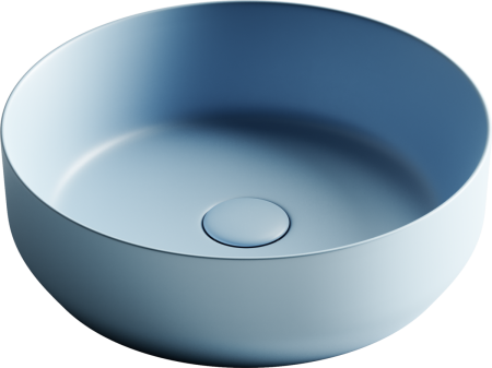 Раковина из сантехнического фарфора Ceramica Nova ELEMENT CN6022ML 40х40 накладная цвет синий без отверстий под смеситель